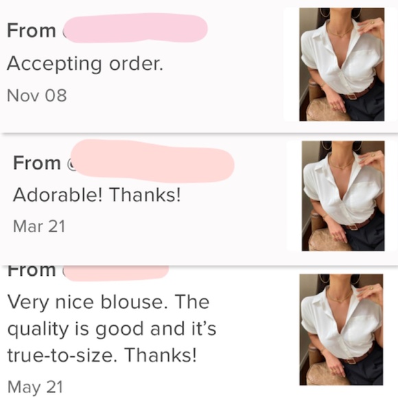 White Casual Button Up / Down Shirt Collar V-Neck Button Front Short Sleeve - Picture 15 of 17